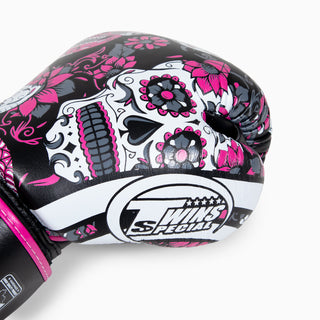 Gants de Muay Thai Twins Special FBGVL 3 Skull Rose 