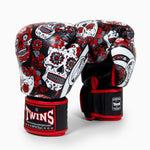 Gants de Muay Thai Twins Special FBGVL 3 Skull Rouge 
