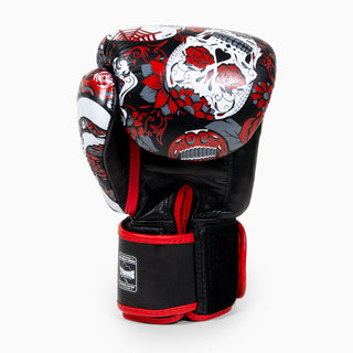 Gants de Muay Thai Twins Special FBGVL 3 Skull Rouge 