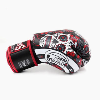 Gants de Muay Thai Twins Special FBGVL 3 Skull Rouge 