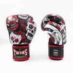 Gants de Muay Thai Twins Special FBGVL 3 Skull Rouge 