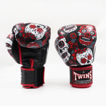 Gants de Muay Thai Twins Special FBGVL 3 Skull Rouge 