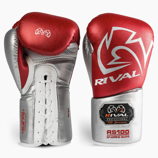 Gants de boxe Rival Sparring Professionnel RS100 avec lacets 