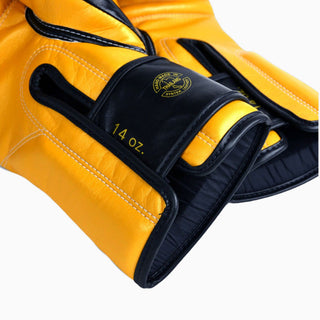 Gants de Muay Thai Fairtex Super Sparring BGV18 Noir-or 