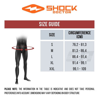 Caleçon Shock Doctor Support de poche de bonnet