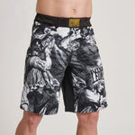Shorts de MMA Leone IUTER Barbed Wire AB04IU Noir-Combat Arena