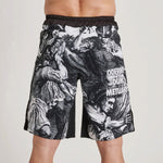 Shorts de MMA Leone IUTER Barbed Wire AB04IU Noir-Combat Arena