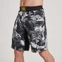 Shorts de MMA Leone IUTER Barbed Wire AB04IU Noir-Combat Arena