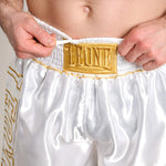 Pantaloncini boxe Leone DNA Premium AB233 Bianco-Combat Arena