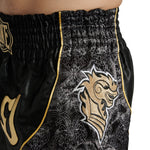 Korte broek kick-thai Leone Elite AB879 Zwart-Combat Arena