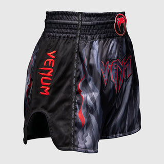 Pantaloncini kick-thai Venum Demon Nero-grigio-Combat Arena