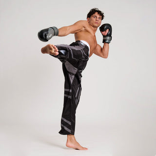 Pantaloni Kickboxing WAKO Leone AB992 Nero-Combat Arena