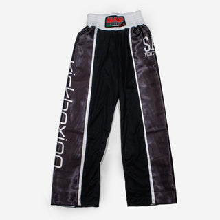 Pantalons SAP WAKO Compétition de kickboxing Noir-Combat Arena