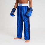 Pantalons Kickboxing WAKO Leone AB992 Bleu 