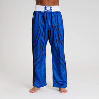 Pantalons Kickboxing WAKO Leone AB992 Bleu 