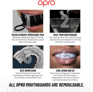 Paradenti Opro Instant Custom-Fit Gold Teeth-Combat Arena
