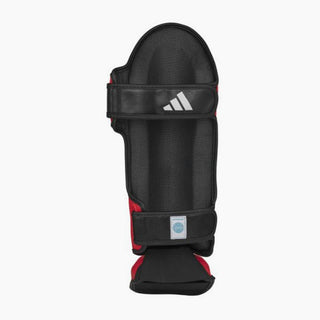 Protège-tibias avec parapet Adidas Pro Kickboxing WAKO Rouge-blanc 