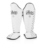 Protège-tibias Fairtex Compétition SP5 avec repose-pieds Blanc 