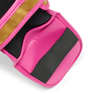 Protège-tibias Leone Iuter PT01IU avec pare-pieds Fuchsia 