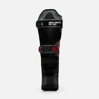 Scheenbeschermers Leone Urban Fighter PT118 rood-zwart camo 