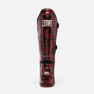 Scheenbeschermers Leone Urban Fighter PT118 rood-zwart camo 