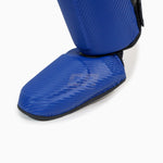 Protège-tibias avec parapet Adidas Pro Kickboxing WAKO Bleu-blanc 