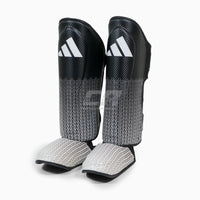 Protège-tibias avec semelle Adidas Pro Kickboxing WAKO Noir-blanc 