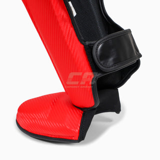 Protège-tibias avec parapet Adidas Pro Kickboxing WAKO Rouge-blanc 