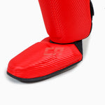 Protège-tibias avec parapet Adidas Pro Kickboxing WAKO Rouge-blanc 