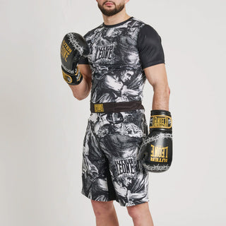 Rashguard Leone IUTER Barbed Wire AB06IU Noir-Combat Arena