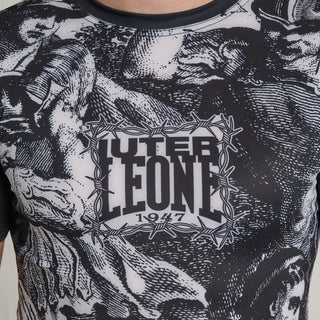 Rashguard Leone IUTER Barbed Wire AB06IU Noir-Combat Arena