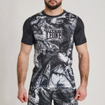 Rashguard Leone IUTER Barbed Wire AB06IU Noir-Combat Arena