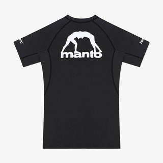 Rashguard Manto Logo Dual maniche corte Nero-Combat Arena