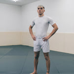 Rashguard Manto Shield manches courtes Blanc-Combat Arena