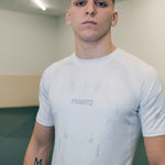 Rashguard Manto Shield manches courtes Blanc-Combat Arena