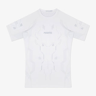 Rashguard Manto Shield manches courtes Blanc-Combat Arena