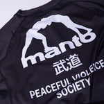 Rashguard Manto Society maniche corte nero-Combat Arena