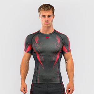 Rashguard Venum Amazonia Reborn manches courtes Noir-rouge-Combat Arena
