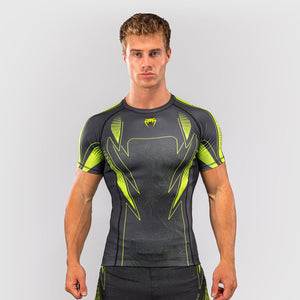 Rashguard Venum Amazonia Reborn manches courtes Noir-vert-Combat Arena