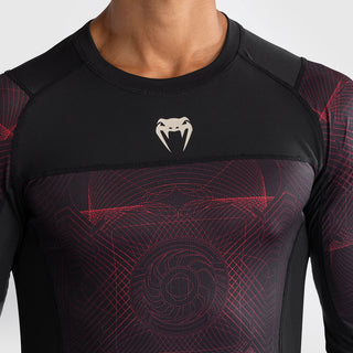 Rashguard Venum G-Fit Air lange mouwen Zwart-rood 