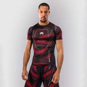 Rashguard Venum Matupa maniche corte Nero-rosso-Combat Arena