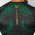 Rashguard Venum Matupa manches courtes Noir-vert-Combat Arena