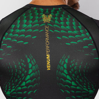 Rashguard Venum Matupa manches courtes Noir-vert-Combat Arena