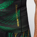 Rashguard Venum Matupa manches courtes Noir-vert-Combat Arena