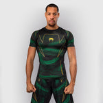 Rashguard Venum Matupa manches courtes Noir-vert-Combat Arena