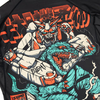 Rashguard Half Sumo Kaiju contre Mecha 