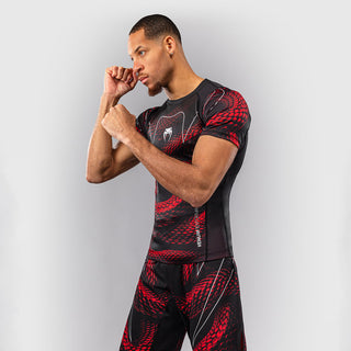 Rashguard Venum Matupa korte mouwen Zwart-rood 