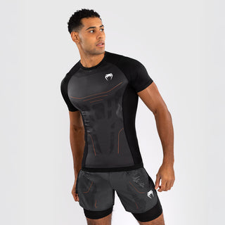 Rashguard Venum Technical 3.0 korte mouwen grafiet