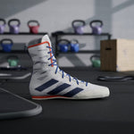 Boksschoenen Adidas Box Hog 4 Wit-blauw 