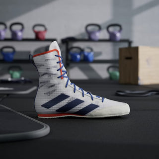Boksschoenen Adidas Box Hog 4 Wit-blauw 